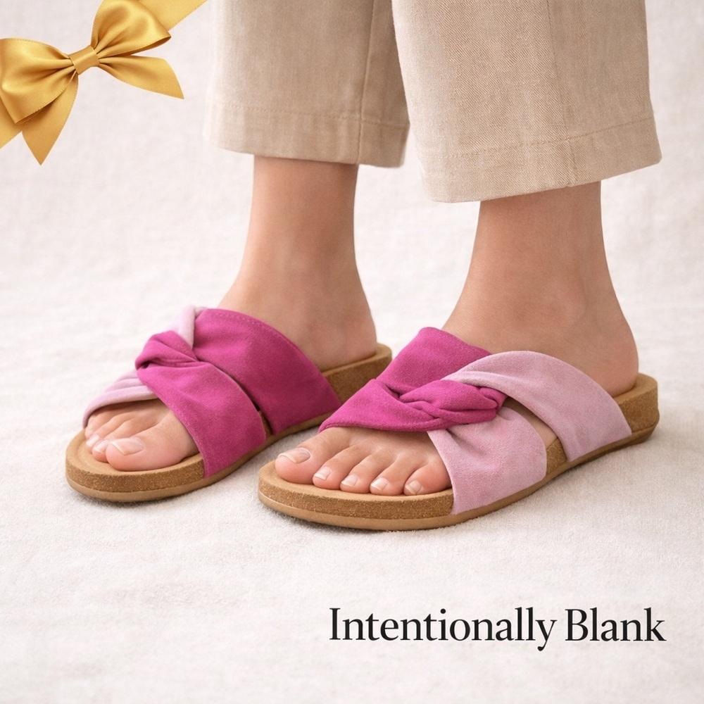 Intentionally Blank Pink Suede Sandals Size 5.5-6